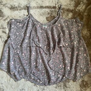 Maurices Pink and Lavender Floral Camisole